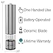 Salt Grinder Electric Pepper Grinder – Battery Powered Stainless Steel Mill Salt Shaker with One Touch Function & Adjustable Ceramic Electric Salt Grinder – For Salt & Dry Spices By Avvio (One Pack)