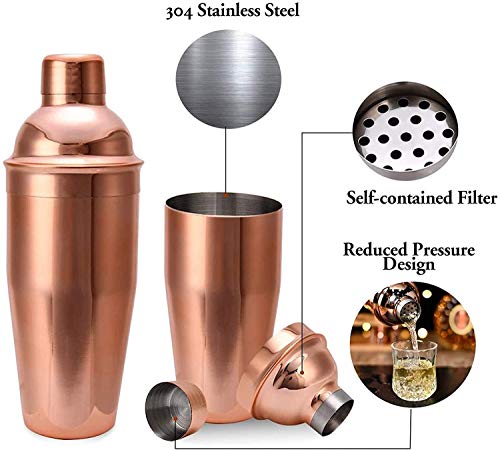 KK Timo Cocktail-Shaker-Set, Cocktail-Set, Barkeeper-11-teiliges Barset mit stilvollen Bambusständer – Bild 3