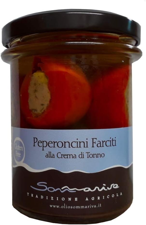 Sommariva - Delicious Tuna Cream Stuffed Peppers in Extra Virgin Olive Oil - 3x190g