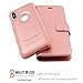 AMOVO Case for iPhone Xs/iPhone X (5.8’’) [2 in 1] iPhone Xs Wallet Case [Detachable Folio] [Vegan Leather] [Wrist Strap] iPhone X Flip Case (X/XS (5.8'') Rosegold)