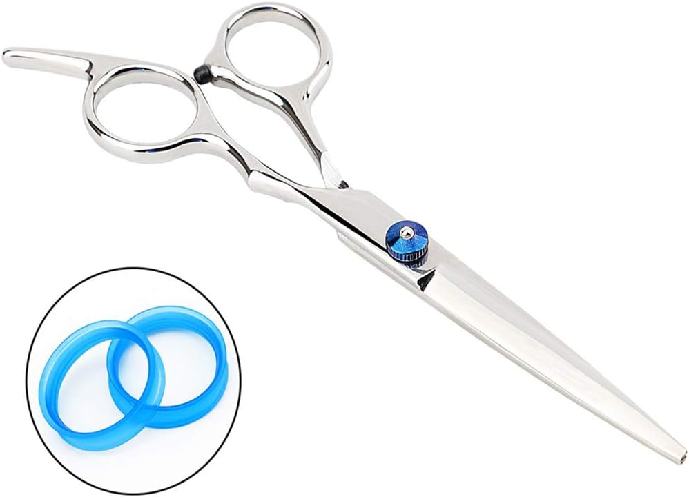 Hair Scissors,Professional Hair Cutting Scissors Barber Shears Tools 6" Length with Fine Adjustment Tension Screw 100% Stainless Steel,Hairdressing Scissors for Men Women Adults Kids Babies: Home Improvement