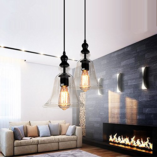 Kitchen Island Pendant Light Glass Shade Pendant Lighting Bar Ceiling Lamp Office Modern Ceiling Light Study Chandelier Lighting Bulb Include UNICASA (Pendant Light) - Thumbnail 5