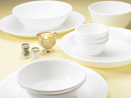 Corelle Livingware Winter Frost White Dinner Set, 21-Pieces