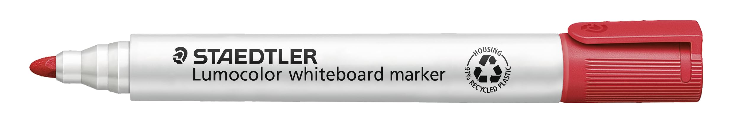 STAEDTLER 351-2 Lumocolor Whiteboard Marker Bullet Tip -Red (Box of 10)