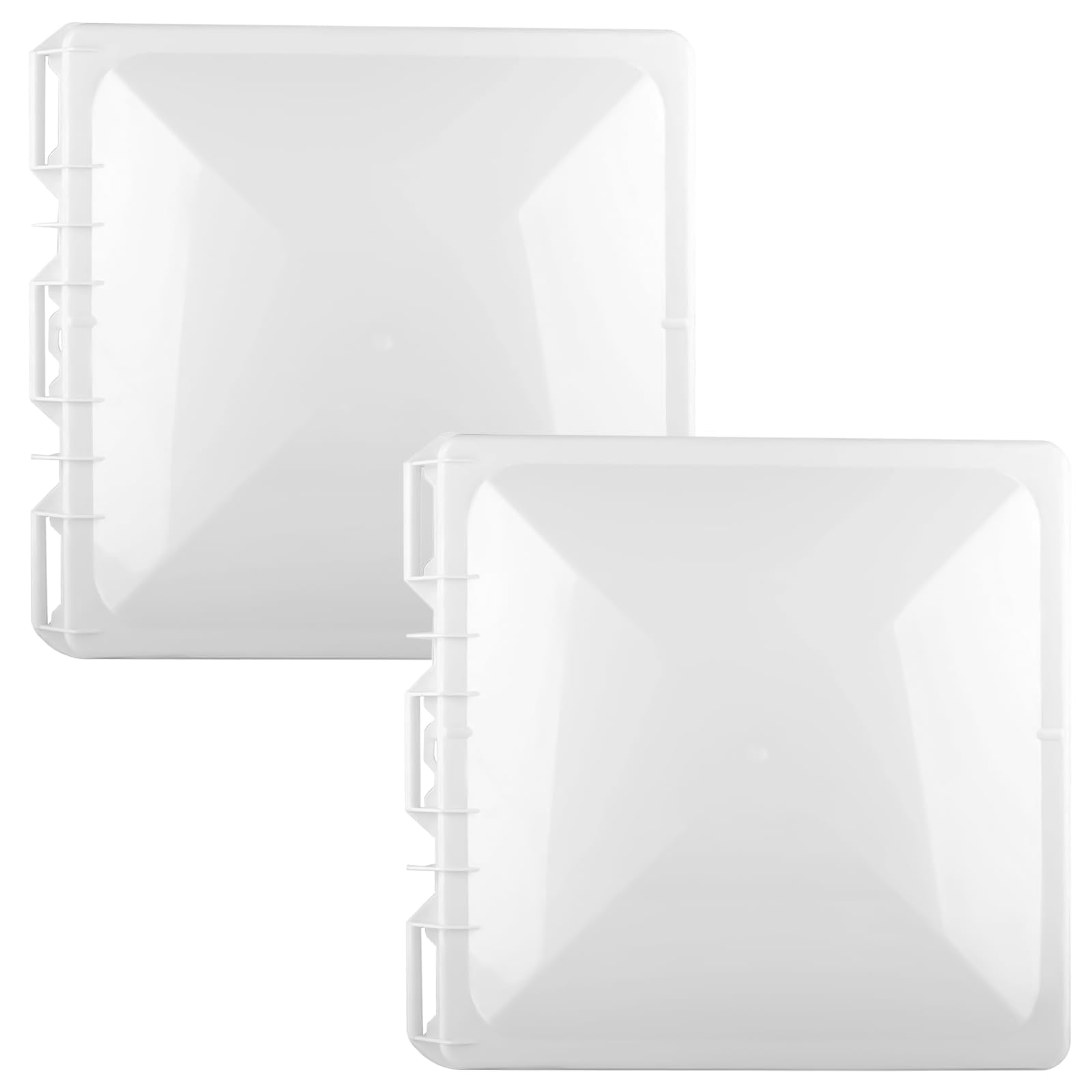 Photo 1 of Wadoy 13" x 13" RV Vent Cover Compatible with Jensen 40152 Metal Base 1994 & Up Models Roof Vents, Universal Roof Vent Lid Replacement for RV, Trailer, Camper, Motorhome (2 Pack)