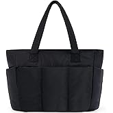 soewten Puffer Tote Bag for Women, Quilted Bag with Zipper, Small Tote HandBags for Work, Travel