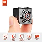 Pocket Hidden Spy Mini Camera – FITFORT FULL HD 1080P 12MP Portable Nanny Cam with Night Vision & Motion Detection for Home and Office Surveillance, 16GB Micro SD Card Included