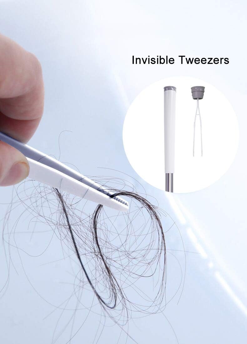 BOOMJOY Toilet Brush and Holder Set, Silicone Bristles Bathroom Cleaning Bowl Brush Kit with Tweezers - White: Kitchen & Dining