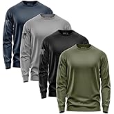 Patriot Crew Men’s 4-Pack Long Sleeve T-Shirts, Patriotic American Flag Graphic Tees, Soft Cotton Blend, Athletic Fit