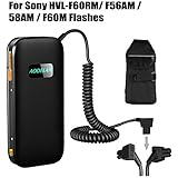 AODELAN External Flash Battery Packs - Hot Shoe Speedlite Battery Power Bank, Lightweight Portable Battery Pack Case for Sony HVL-F60M HVL-F58AM HVL-F56AM. Replaces Sony FA-EB1AM FA-EB1