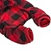 SCENEREAL Pet Fleece Pajamas for Dogs Red Plaid Sweaters Soft Clothes, M