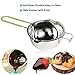 SKEMIX Stainless Steel Double Boiler Pot, 600ML Updated Melting Pot with Silicone Spatula for Melting Butter,Chocolate, Candy, Cheese and Caramel
