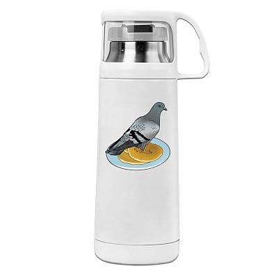 Pigeon On Pancake 11.8oz Travel Vacuum Insulated Water Bottle Cover Cup Stainless Steel Thermos Cup