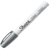 Sharpie Oil-Based Paint Marker Medium Point Metallic Silver 1 Count - Great for Rock Painting