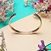 Studiocc I Love You Mom Cuff Bracelets, Hair Tie Bracelet for Mom from Daughter & Son, Mothers Birthday Gifts, Jewelry for Women Girls Grandma Grandmother Anniversary Christmas Day Gifts (Rose Gold)