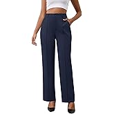 AVAMO Stretchy Work Pants High Waisted Slacks for Women Dress Pants Business Casual Pants Office Trousers with Pockets
