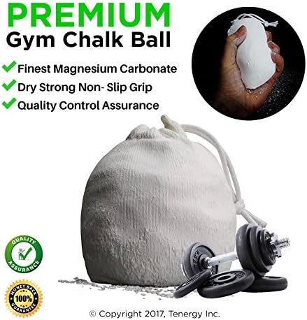Gym Chalk Ball 56 Grams for Strong Grip High-volume Workouts Rock Climbing Bouldering Crossfit Gymnastics Olympic Lifting Pole Dancing Weightlifitng Made of Durable Mesh Bag with Cord Lock Refillable