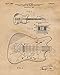 Vintage Electric Guitars Patent Prints, 4 (8x10) Unframed Photos, Wall Art Decor Gift for Home Office Man Cave Work Garage Shop Studio College Student Teacher Coach Rock Roll Band Leo Fender Fan