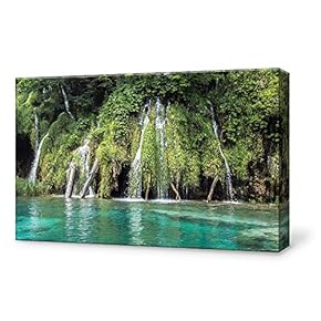 Canvas Wall Art for Living Room,Bedroom Home Artwork Paintings Waterfall Landscape Ready to Hang - 12x18 inches