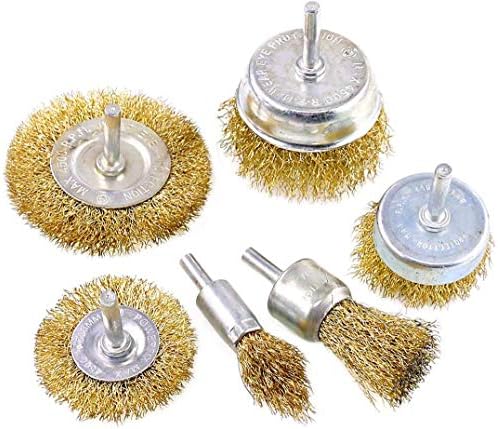 7Pcs Twist Knot Wire Wheel Brush For Drill Crimped Cup Wire Wheel Wire Brush Set