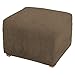 SureFit Stretch Pique Ottoman Slipcovers, One Piece Ottoman Covers with Elastic Bottom For A Snug Fit, Machine Washable Ottoman covers, Taupe