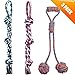 KOOLTAIL Dog Rope Toys - 3 Pack Durable Interactive Ball Chew Toy for Strong Aggressive Large Dogs
