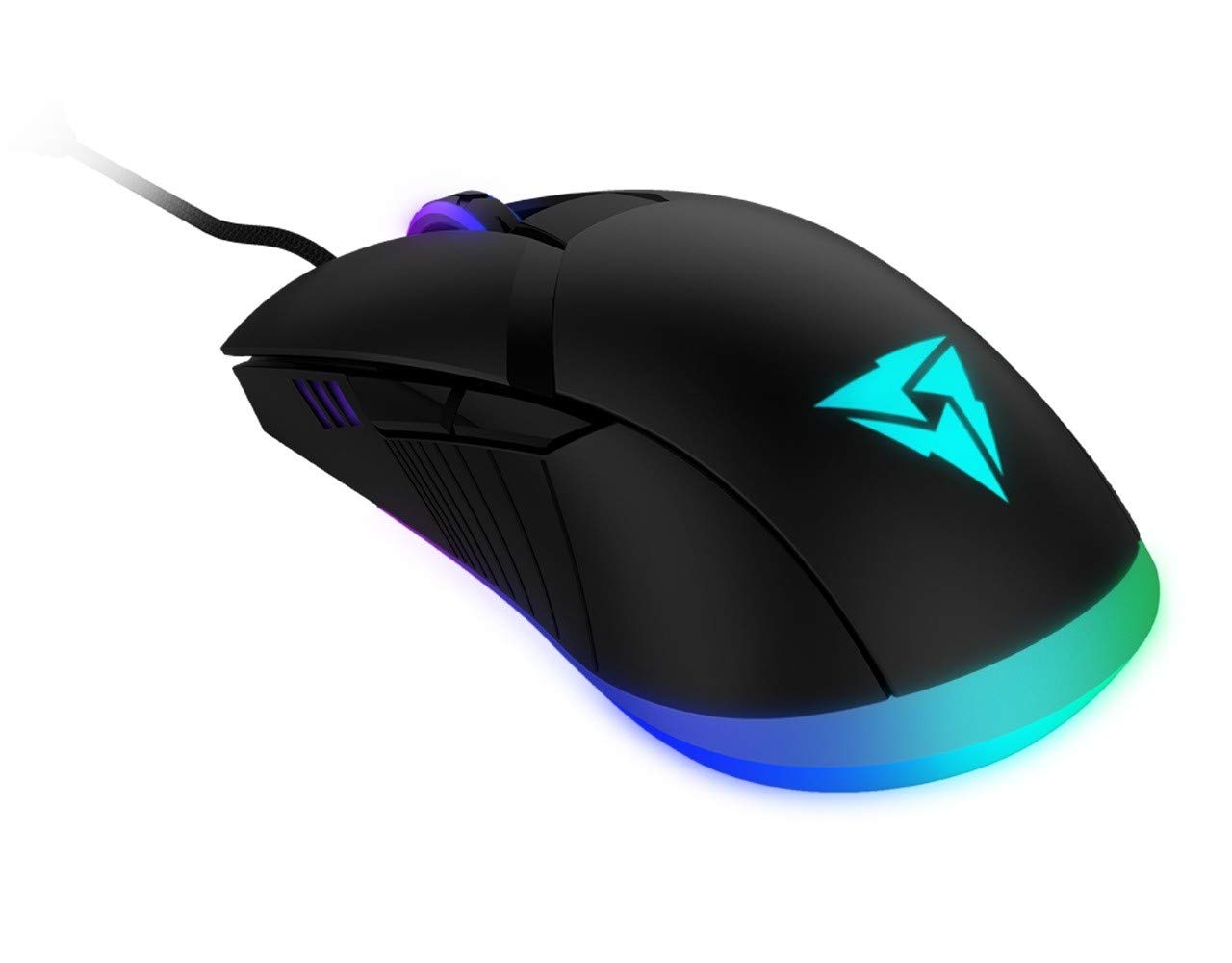 ThunderX3 AM7HEX Pro Gaming Mouse (7 Light Effects, OMROM Switches, 12000 DPI, Teflon Feet, HEX Software, Programmable Buttons) Black and Cyan