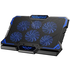 Laptop-Cooling-Pad-Gaming-Laptop-Cooler-Pad-with-6-Ultra-Quiet-Powerful-Fans-Adjustable-height-and-Speed-With-Cool-Blue-LED-Lights-Perfect-for-12-17-laptop-Portable-Cooler-Pad Laptop Cooling Pad, Gaming Laptop Cooler Pad with 6 Ultra Quiet Powerful Fans, Adjustable height and Speed With Cool…