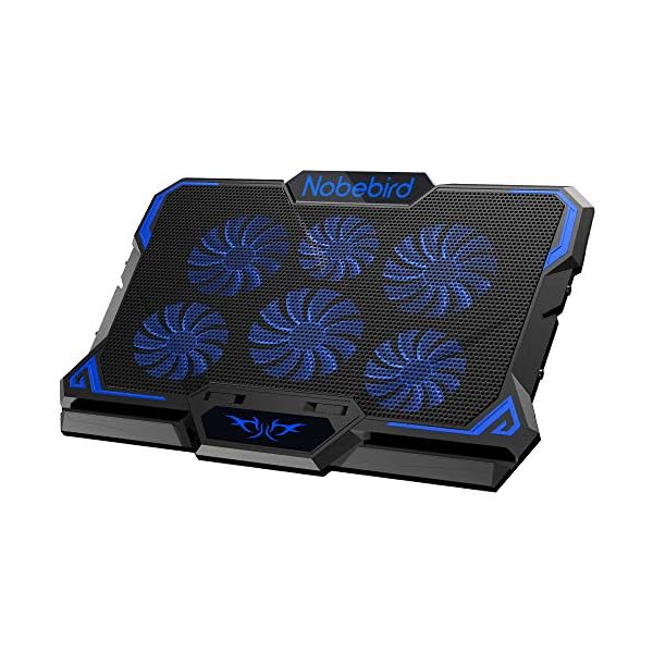 Laptop-Cooling-Pad-Gaming-Laptop-Cooler-Pad-with-6-Ultra-Quiet-Powerful-Fans-Adjustable-height-and-Speed-With-Cool-Blue-LED-Lights-Perfect-for-12-17-laptop-Portable-Cooler-Pad Laptop Cooling Pad, Gaming Laptop Cooler Pad with 6 Ultra Quiet Powerful Fans, Adjustable height and Speed With Cool…