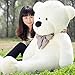VILAVI 47 White color 120CM Giant Huge Cuddly Stuffed Animals Plush Teddy Bear Toy Doll