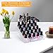 Decozen Makeup Organizer - Vanity Storage for Makeup Brushes, Nail Polish, Lipstick, Mascara, Perfumes, Lip Gloss, Foundation, Jewelry - Perfect Room Decor - 25 Slot & 5 Tiers