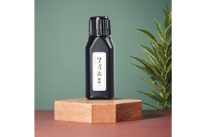 FLMOUCE Sumi Ink 60ml, Black Chinese Calligraphy Ink, Liquid Black Carbon Ink, Manga Ink, India Ink Black for Drawing and Painting(60ml (2.03oz), Black)