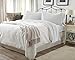 Great Bay Home Extra Soft Heather Jersey Knit (T-Shirt) Cotton Sheet Set. Soft, Comfortable, Cozy All-Season Bed Sheets. Carmen Collection By Brand. (King, Winter White)