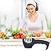 Knife Sharpener, Chef's Priority Knife Sharpener, Kitchen Knife Sharpener with 3 Stage Diamond Coated, Non Electric, Manual, the Best Gift Ideas for Women and Men, Compatible with Pocket Knife (Black)