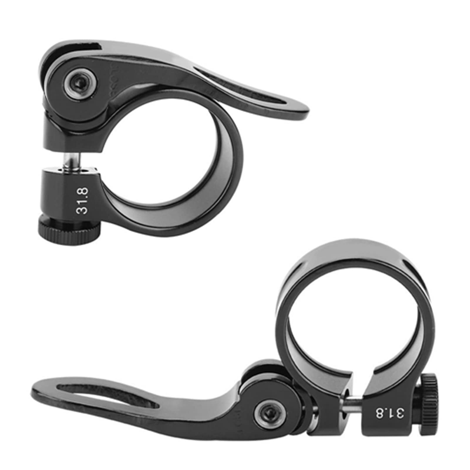 VGEBY1 Seatpost Clamp, Bicycle Seat Post Lock Quick Release Aluminum Alloy Cycling Part Seatpost Clip(31.8mm-Black)