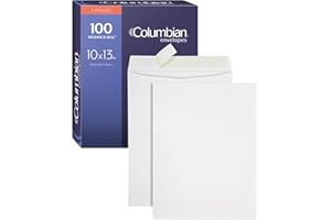 Columbian 10 x 13 Catalog Envelopes with Self Seal Closure, 28 lb White Wove, for Mailing Flat Letter Size Documents or Photo