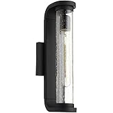Quorum 750-15-69 Vitro Outdoor Wall Sconce, 1-Light 60 Watts, Noir