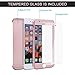 VANSIN iPhone 7 Case, 360 Full Body Protection Hard Slim Case Coated Non Slip Matte Surface with Tempered Glass Screen Protector for Apple iPhone 7 Only (4.7-inch) - (Rose Gold)