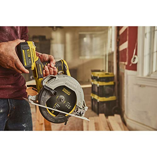 Stanley FatMax V20 Akku-Handkreissäge SFMCS550B (18V, bürstenlos, werkzeuglose Schnitttiefen- und Winkeleinstellung bis… – Bild 8