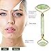 Jade Roller and guasha scraping massage tool by Fitsqin - Real Natural Gemstone - Face and body massager gift set - Anti Aging, wrinkles and puffiness therapy set - ebook included