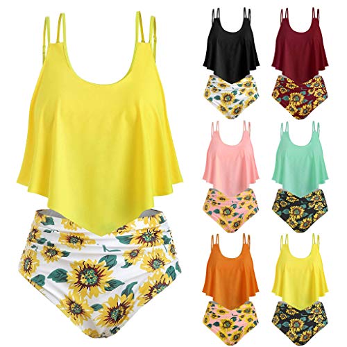 3 Thenxin+Swimsuit+Swimwear+Flounce+Sunflower