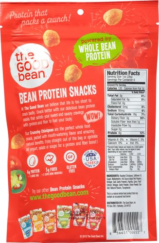 THE GOOD BEAN CRUNCHY CHICKPEAS SNACKS, SWEET SRIRACHA , 6 OUNCE