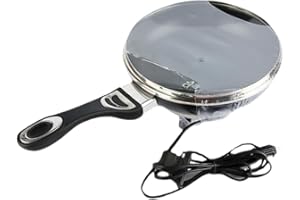 SiaBiced Car Frying Pan,Electric Skillet, Personal Stir Fry,Cookaware,Lightweight Portable with Lid for Travel Camping Car Pi
