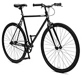 Critical Cycles Harper Single-Speed Fixed Gear Urban Commuter Bike; 53cm, Matte Black