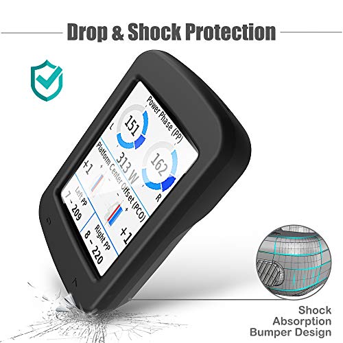 TUSITA Case for Garmin Edge Explore 820 - Silicone Protective Cover - GPS Bike Computer Accessories (Black)