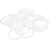 uxcell Silicone O-Ring, 23mm OD, 19mm ID, 2mm Width, VMQ Seal Rings Gasket, White, Pack of 20