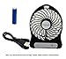 Topwell 4-inch Vanes 3 Speeds Electric Portable Mini fan Rechargeable Desktop Fan Battery/ USB Powered Laptop PC Mute Cooler Cooling Operated Cool Cooler Fan with Rechargeable Battery and USB Charge Cable (Black)