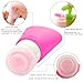 Travel Bottles Set - Yookat BPA Free Leak Proof Silicone Squeezable and Refillable Travel Containers/Cosmetic Travel Bottles for Shampoo,Conditioner,Lotion,Toiletries (3oz, Pack of 3,White Pink Blue)