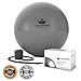 Yoga Ball :: Stability Balance Swiss Exercise Balls Made With Anti Burst Rubber :: Fitness Ball Chair Comes in 65 cm & 55cm Size :: Includes Bonus E-Book
