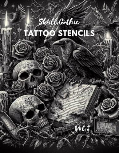 Skull,gothic,original tattoo stencils: Tattoo designs: Cabello